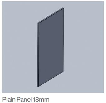 Ancona Graphite - Plain Panel 18mm