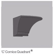 Ancona White - C Cornice Quadrant