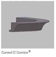 Ancona White - Curved C Cornice