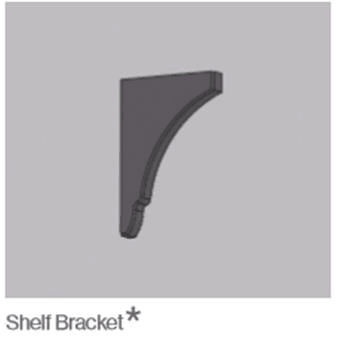 Ancona White - Shelf Bracket 18mm