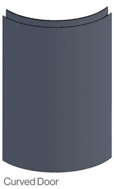 Bari Gloss Light Grey - Curved Door