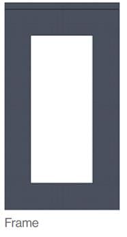 Bari Gloss Light Grey - Plain Frame Glazed