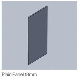 Bari Gloss Light Grey - Plain Panel 18mm
