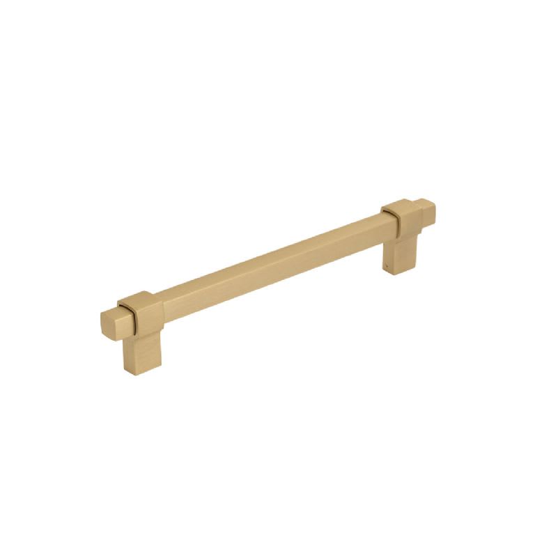 Square Bar Brushed Brass Handle