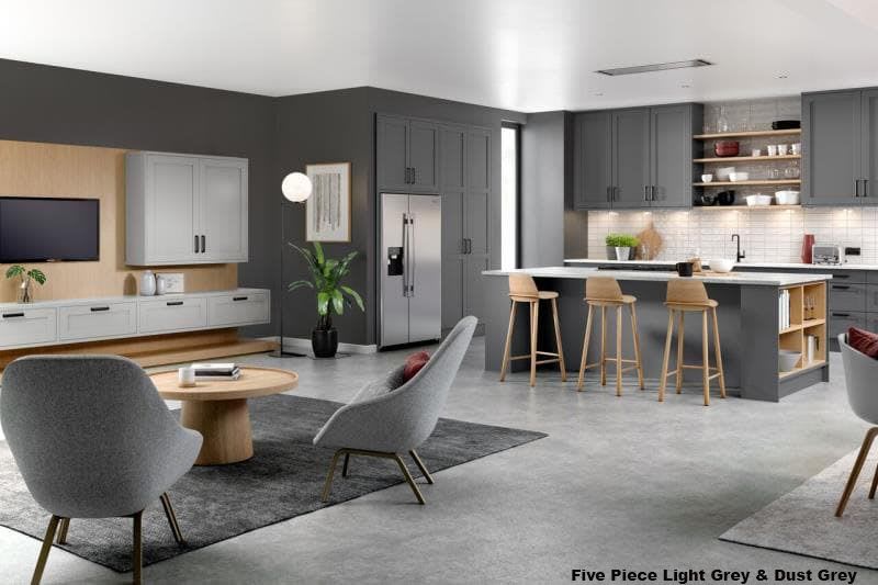 Five Piece Dust Grey Light Grey