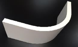 Paintable Pisa Cashmere - Curved Plinth