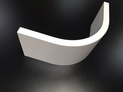 Sorrento Gloss Dark Grey - Curved Acrylic Plinth