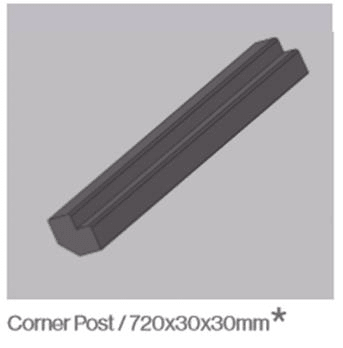 Temi Graphite - Corner Post