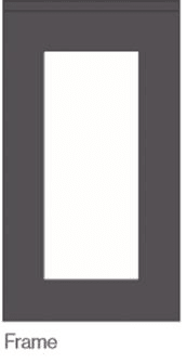 Temi Graphite - Plain Frame Glazed