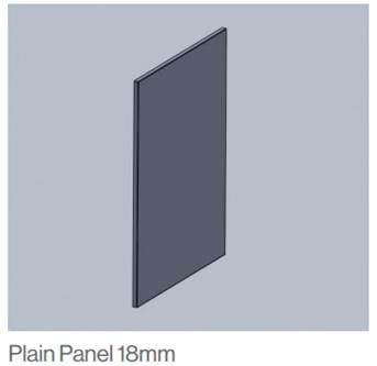 Temi Graphite - Plain Panel 18mm