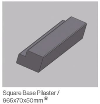 Temi Graphite - Square Base Pilaster