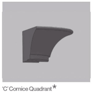 Temi Ivory - C Cornice Quadrant