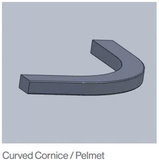 Temi Ivory - Curved Conice Pelmet