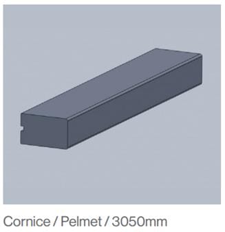 Temi Light Grey - Cornice Pelmet