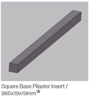 Temi Light Grey - Square Base Pilaster Insert