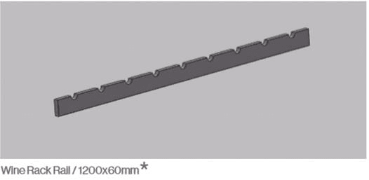 Temi Light Grey - Wine Rack Rail