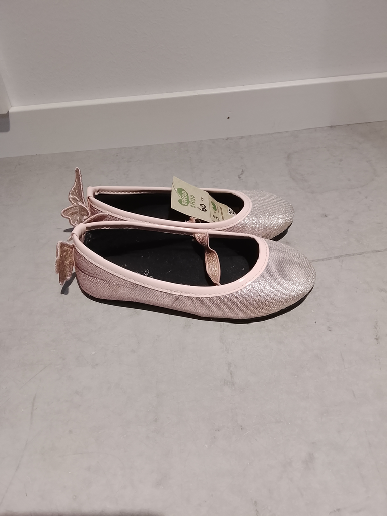Glittriga rosa ballerina skor