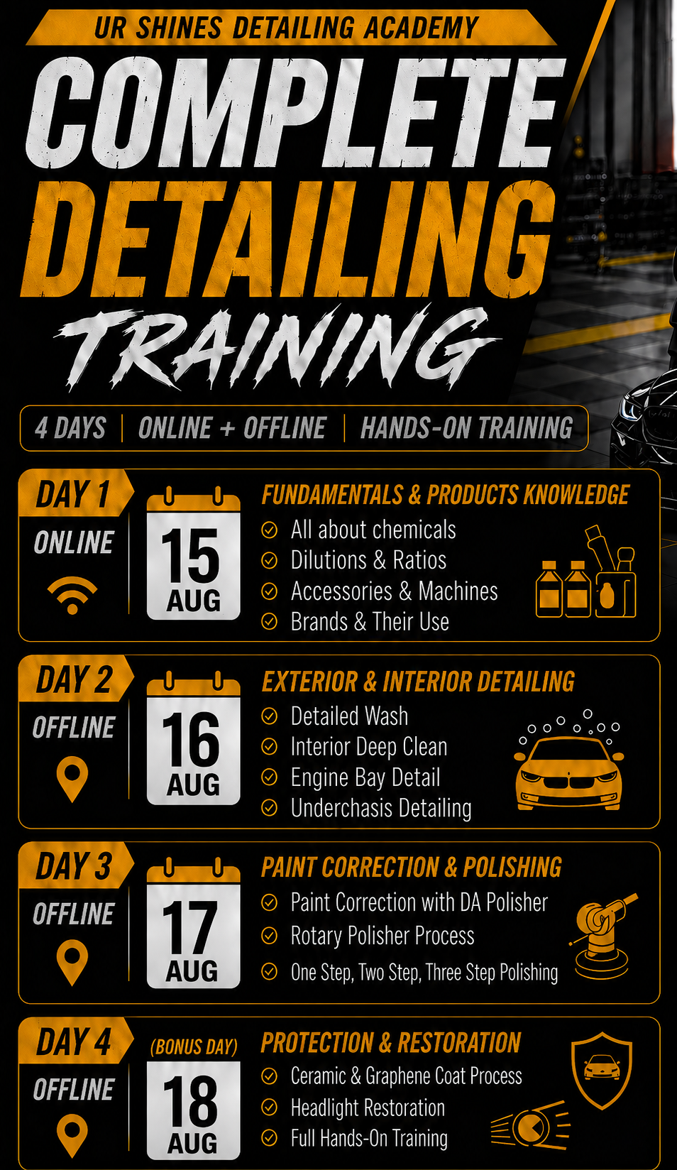 Upcoming Detailing Training Batch