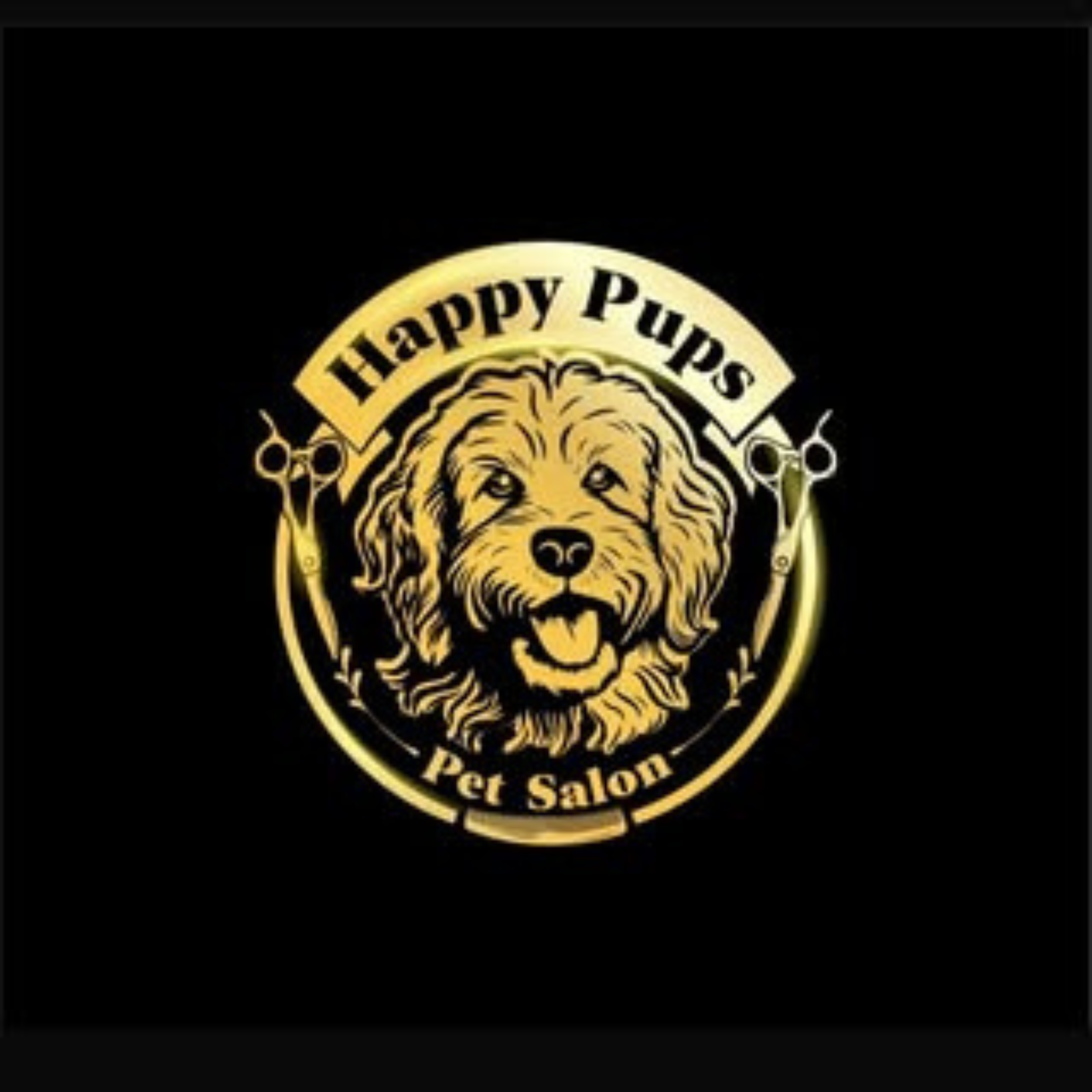 Happy Pups Pet Salon Logo