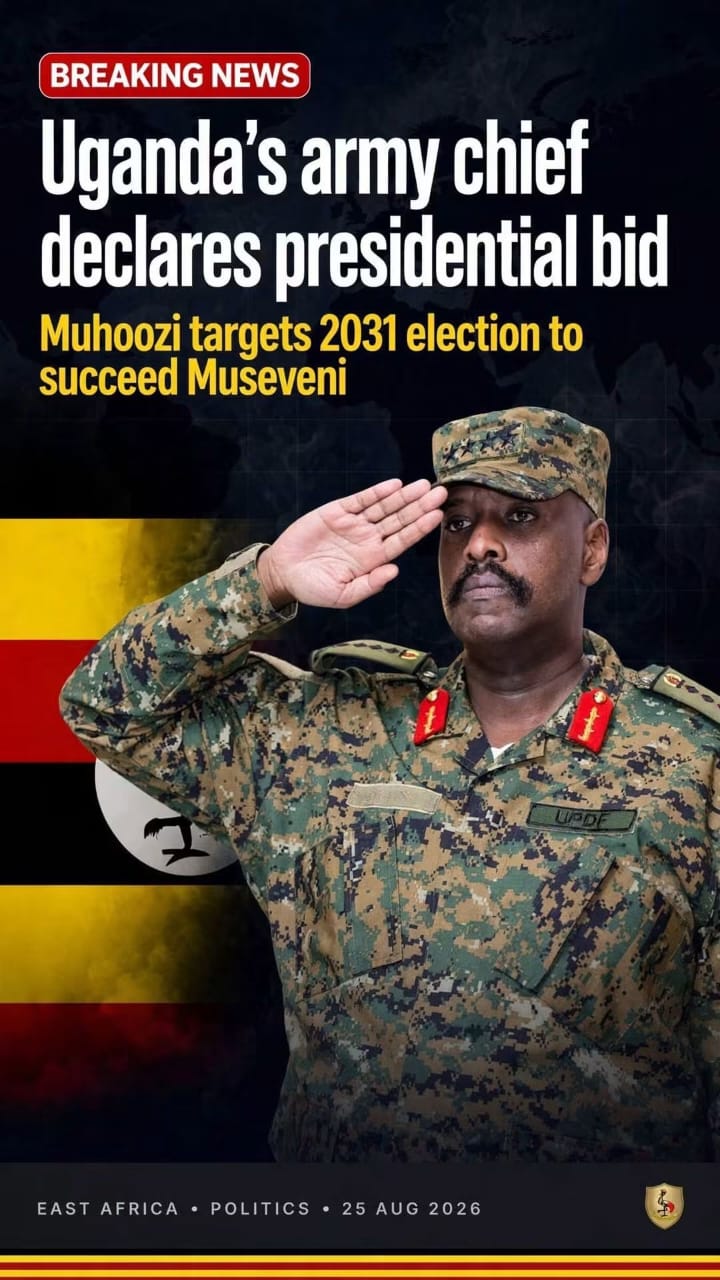 BREAKING NEWS  🇺🇬 Uganda’s army chief declares 2031 presidential bid
