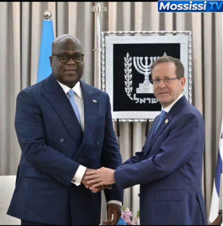 RDC 🇨🇩–Israël 🇮🇱 :   Félix Tshisekedi à Jérusalem pour renforcer les relations bilatérales