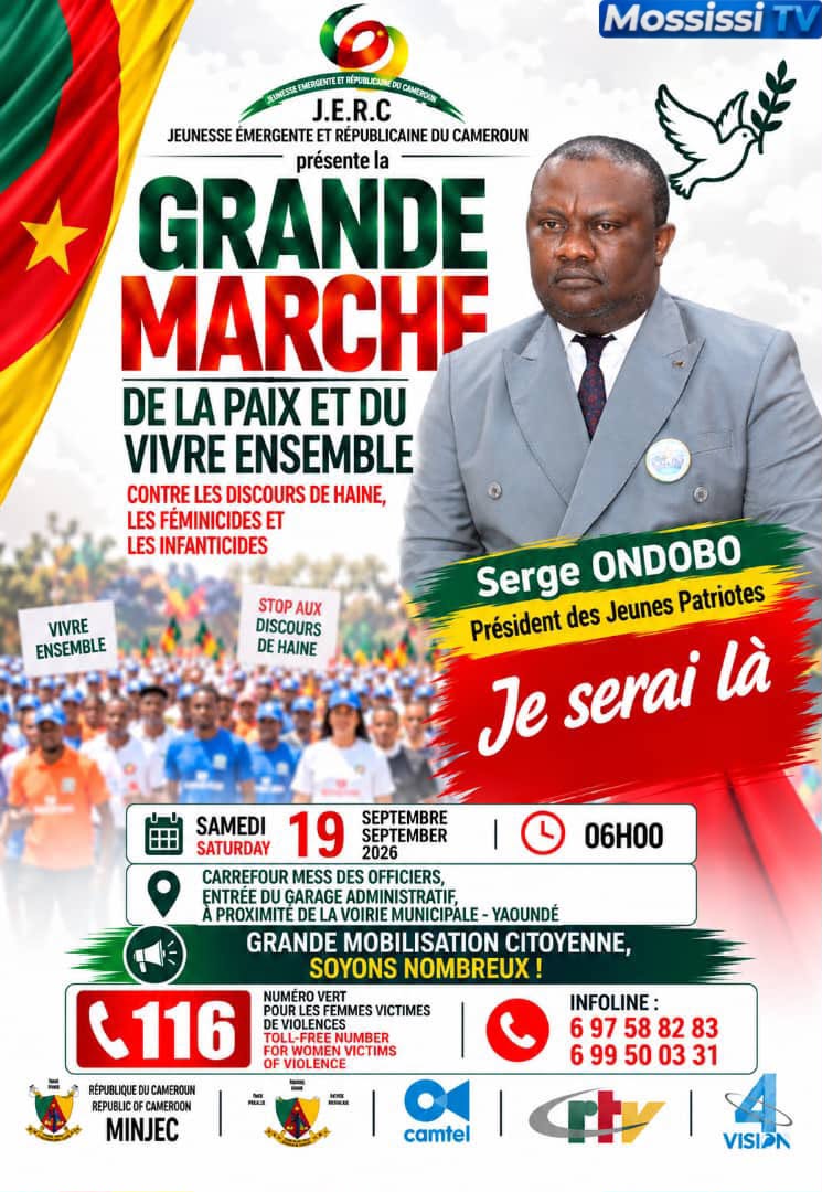 COMMUNIQUÉ  ♨️Le Président des Jeunes Patriotes, Serge ONDOBO, informe tous les membres de la grande famille JPP de la tenue de la Grande Marche de la Paix et du Vivre-Ensemble, prévue le samedi 19 se