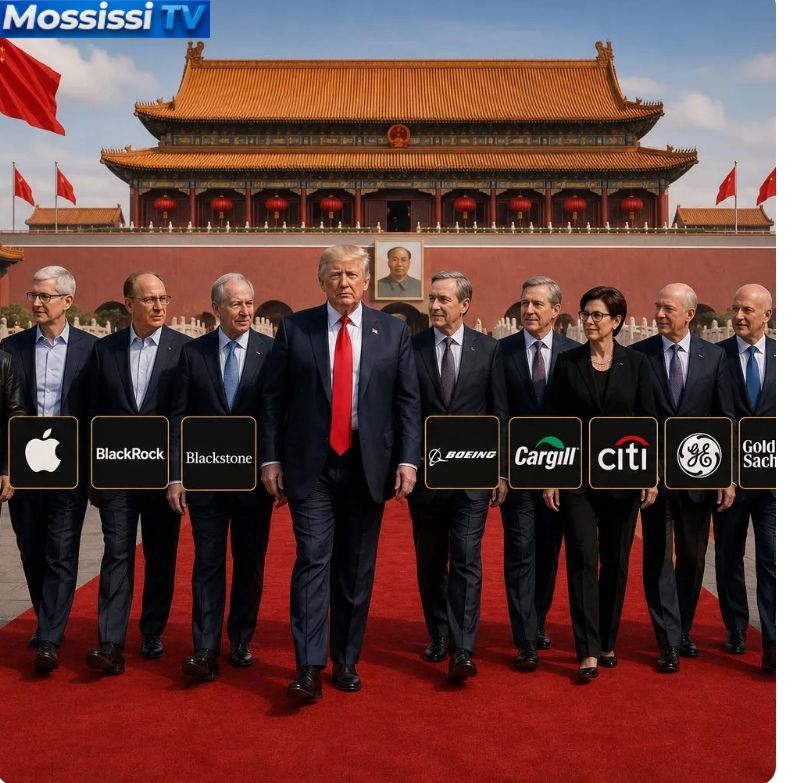 ÉTATS UNIS 🇺🇸🇺🇸  Diplomatie économique : Donald Trump en Chine avec une impressionnante délégation de grands patrons américains