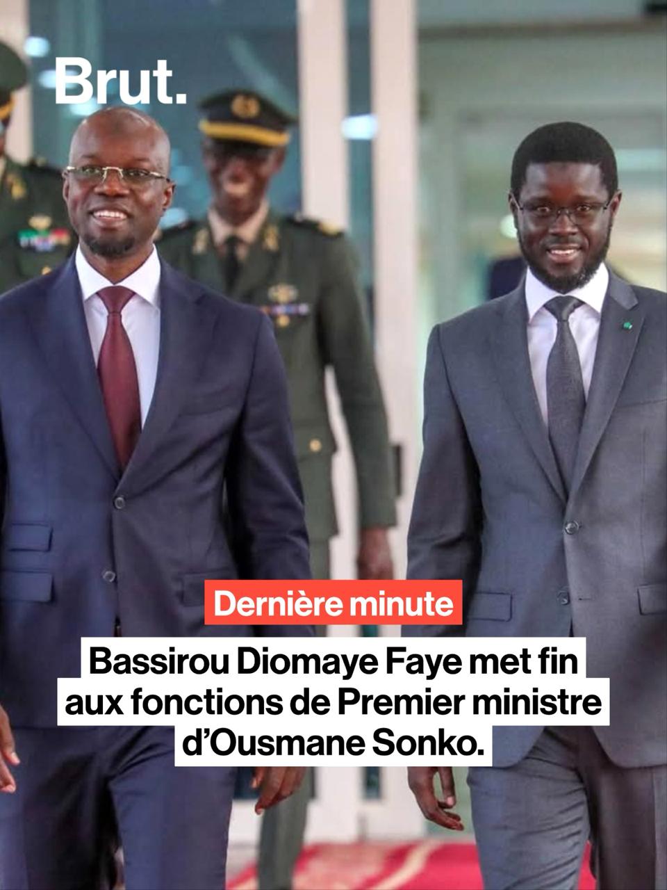 SÉNÉGAL 🇸🇳  LE PRÉSIDENT BASSIROU DIOMAYE FAYE LIMOGE OUSMANE SONKO DU POSTE DE PREMIER MINISTRE ET DISSOUT LE GOUVERNEMENT.