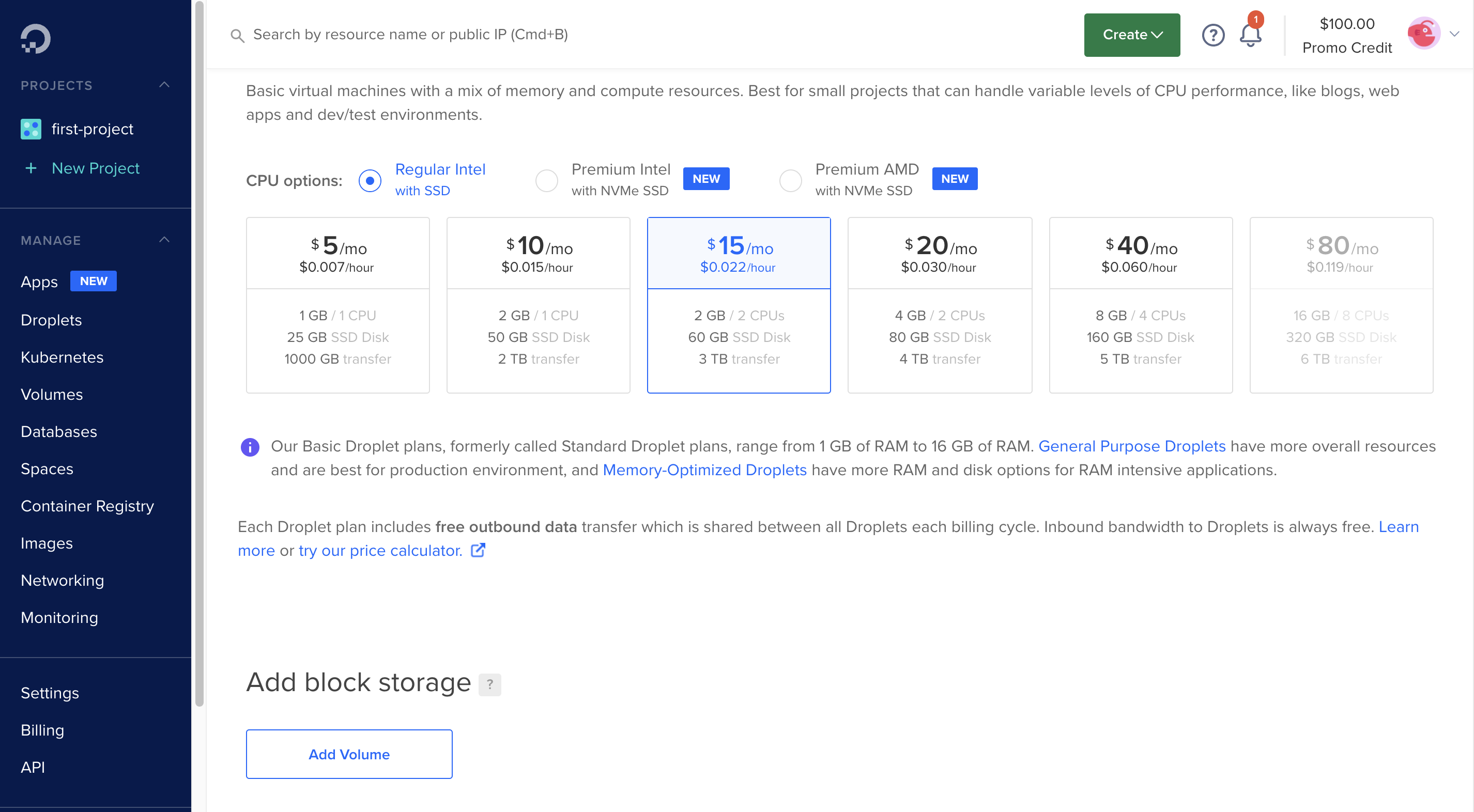 Sample digital ocean server