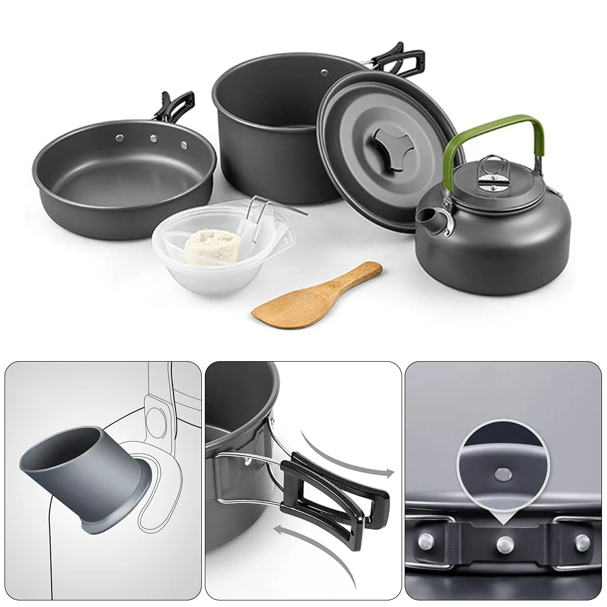 7 Pcs. Camping Cooking Set 2 person - Image 3