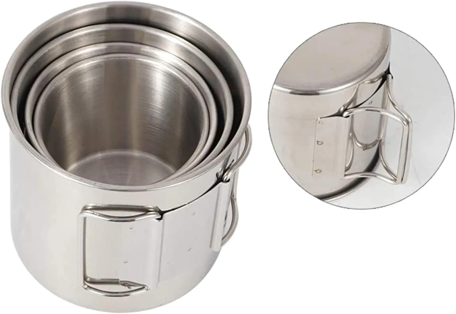Stainless Steel Camping Cup 4 pcs Set - Image 4
