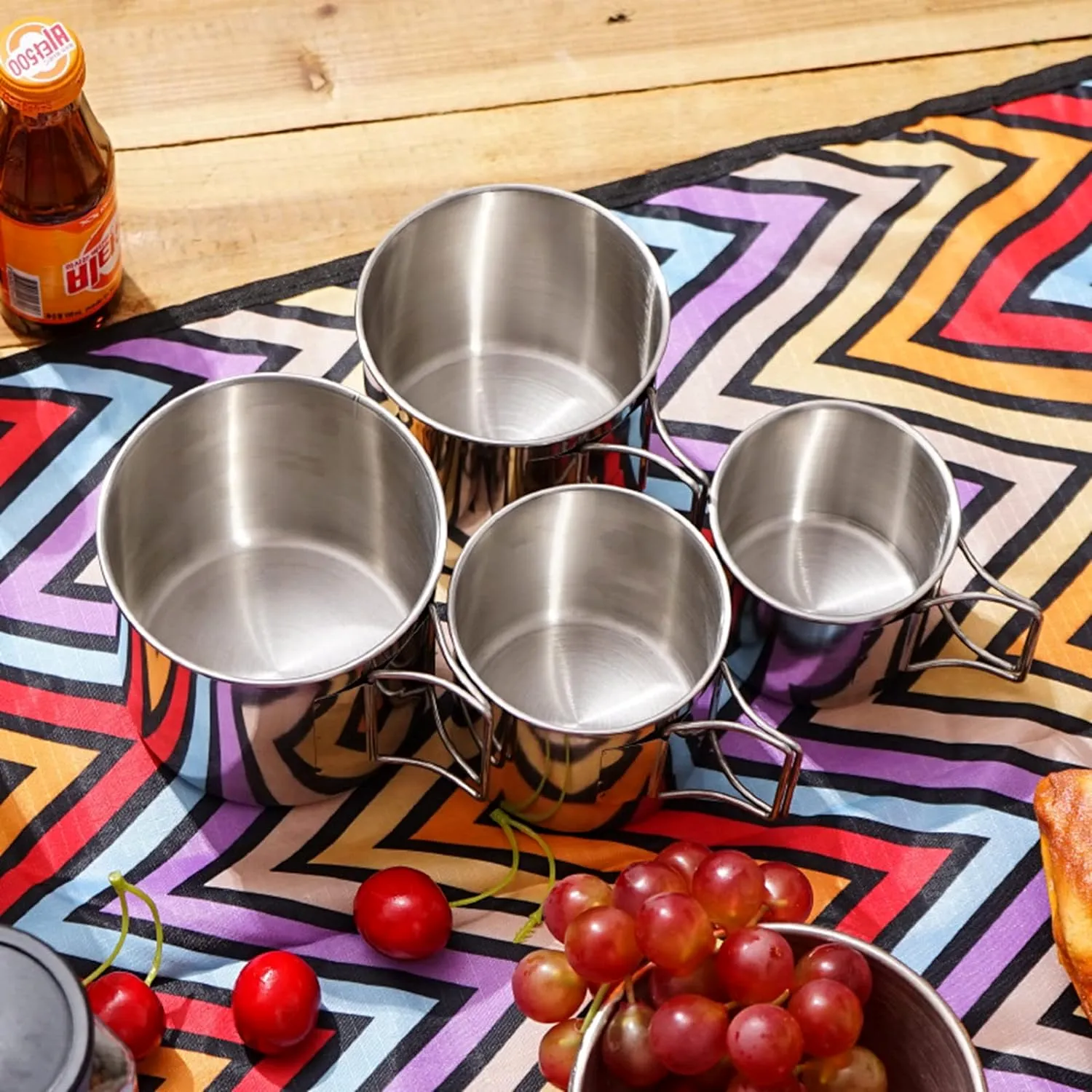 Stainless Steel Camping Cup 4 pcs Set - Image 6