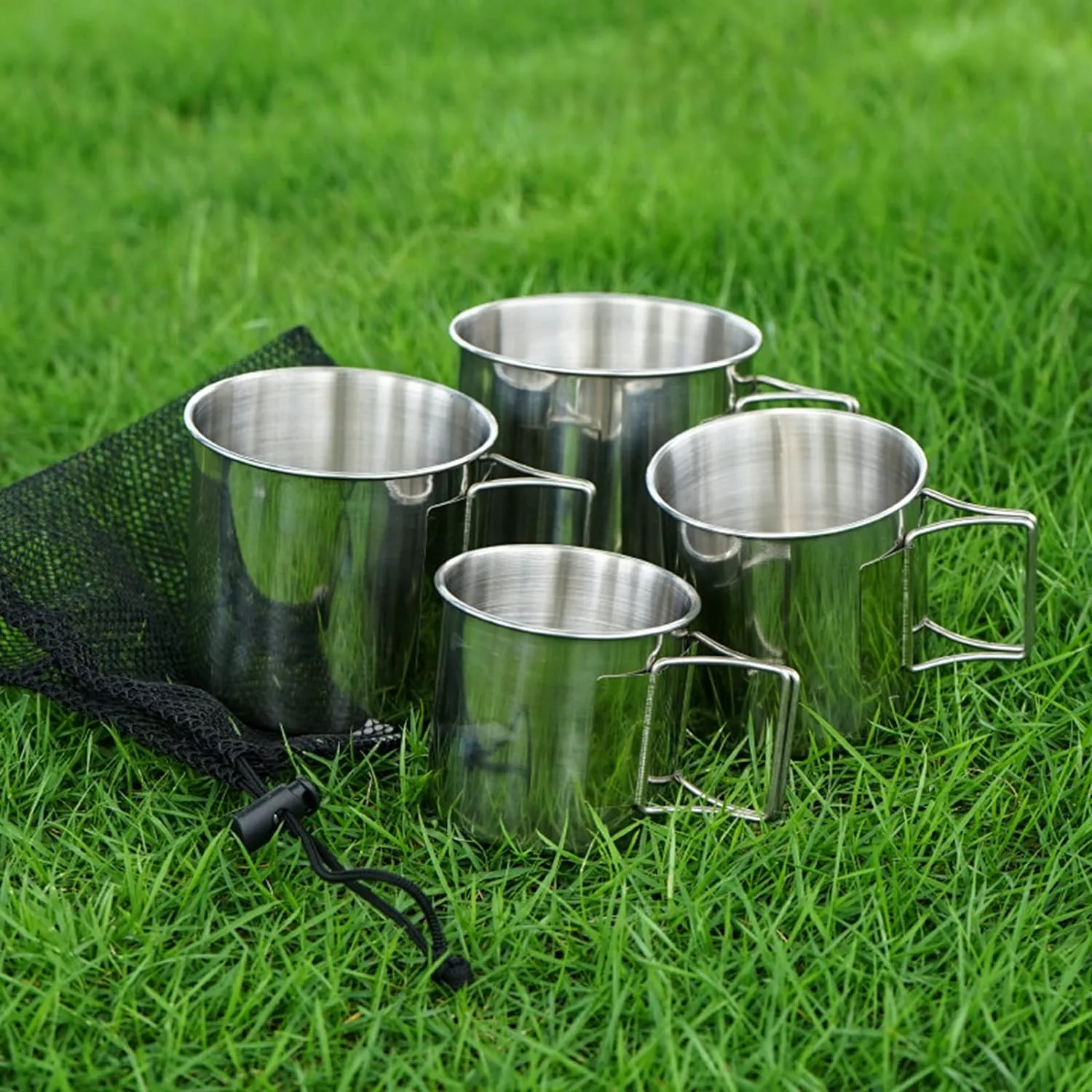 Stainless Steel Camping Cup 4 pcs Set - Image 7