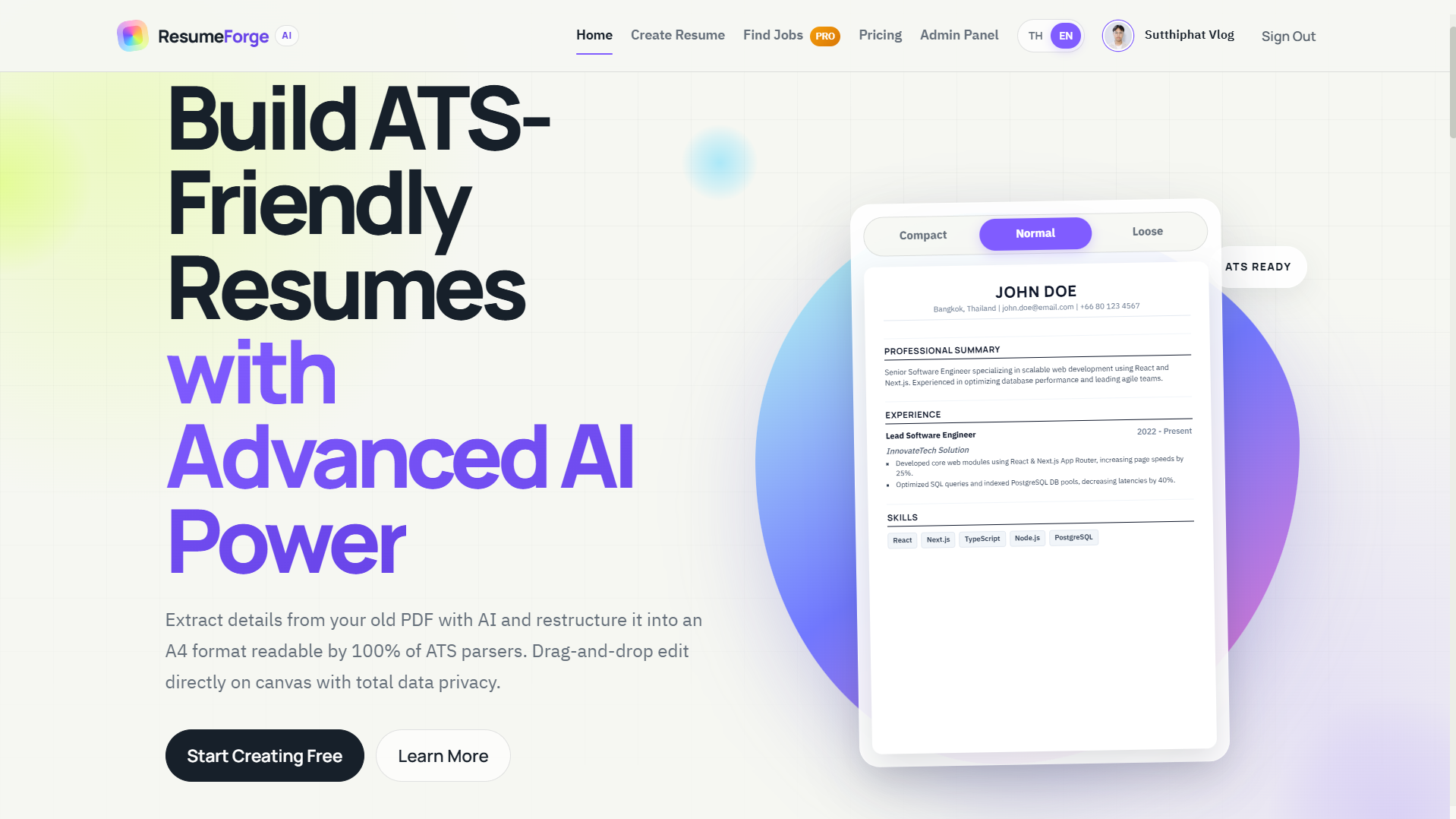 ResumeForge AI อัปเดตใหม่: สร้าง Resume ง่ายขึ้น และค้นหางานที่เหมาะกับคุณได้ในที่เดียว