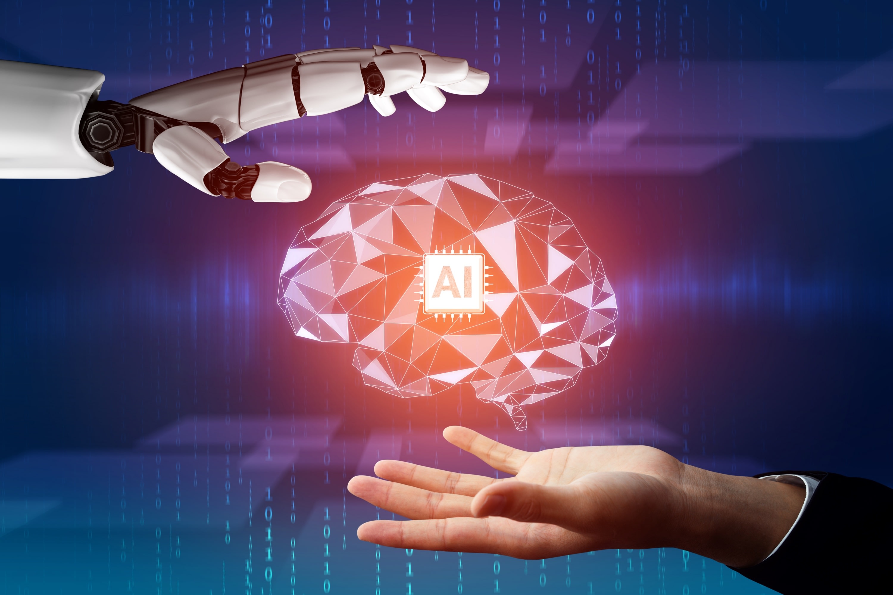 concept-d-intelligence-artificielle-de-robot-futuriste générative engine optimisation - Convergen