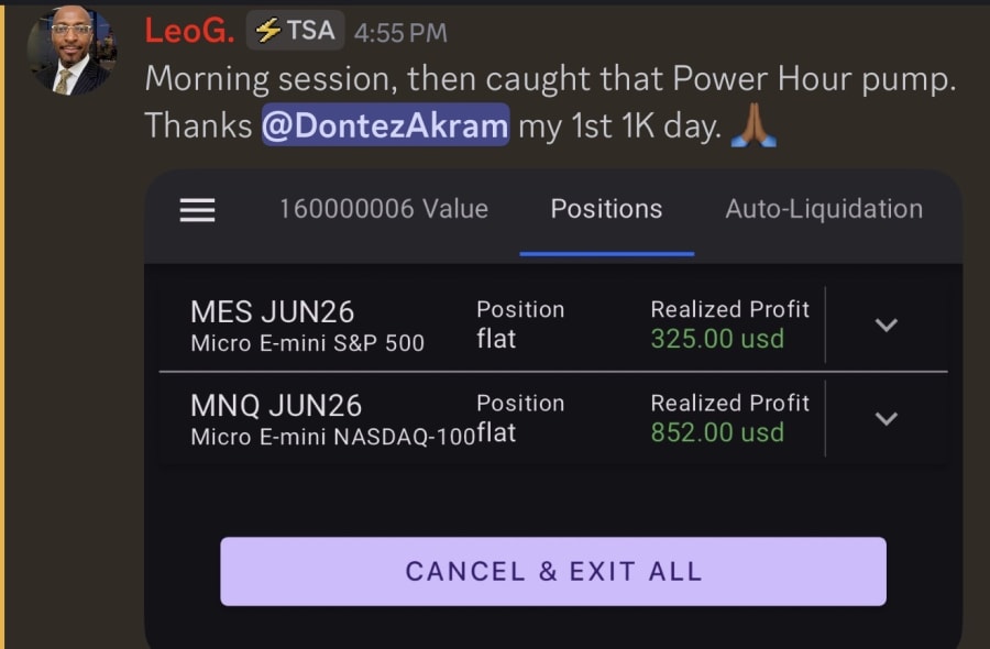 First $1K Futures Day