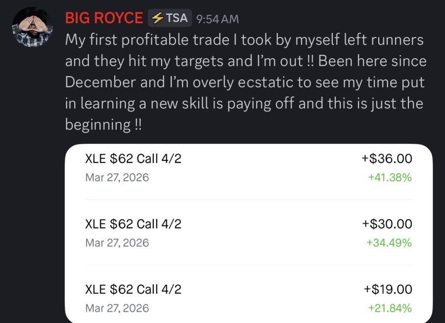 First Solo Trade Hit Targets