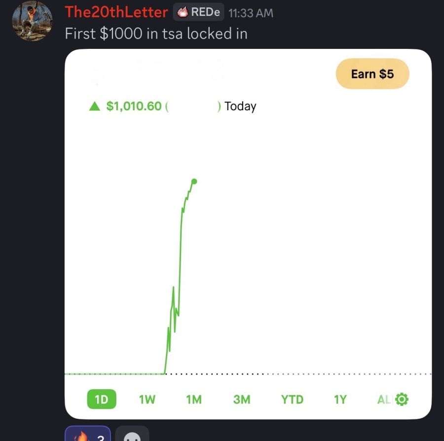 First $1K In TSA