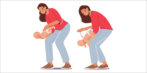 Gambar pertolongan pertama tersedak pada bayi