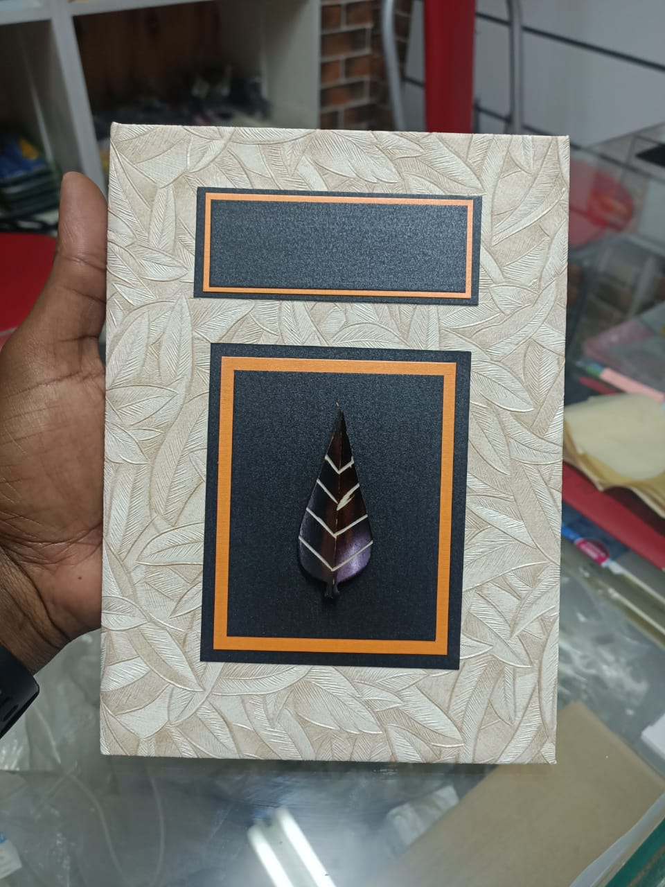 Handmade Success card (African Fabric) - Image 2