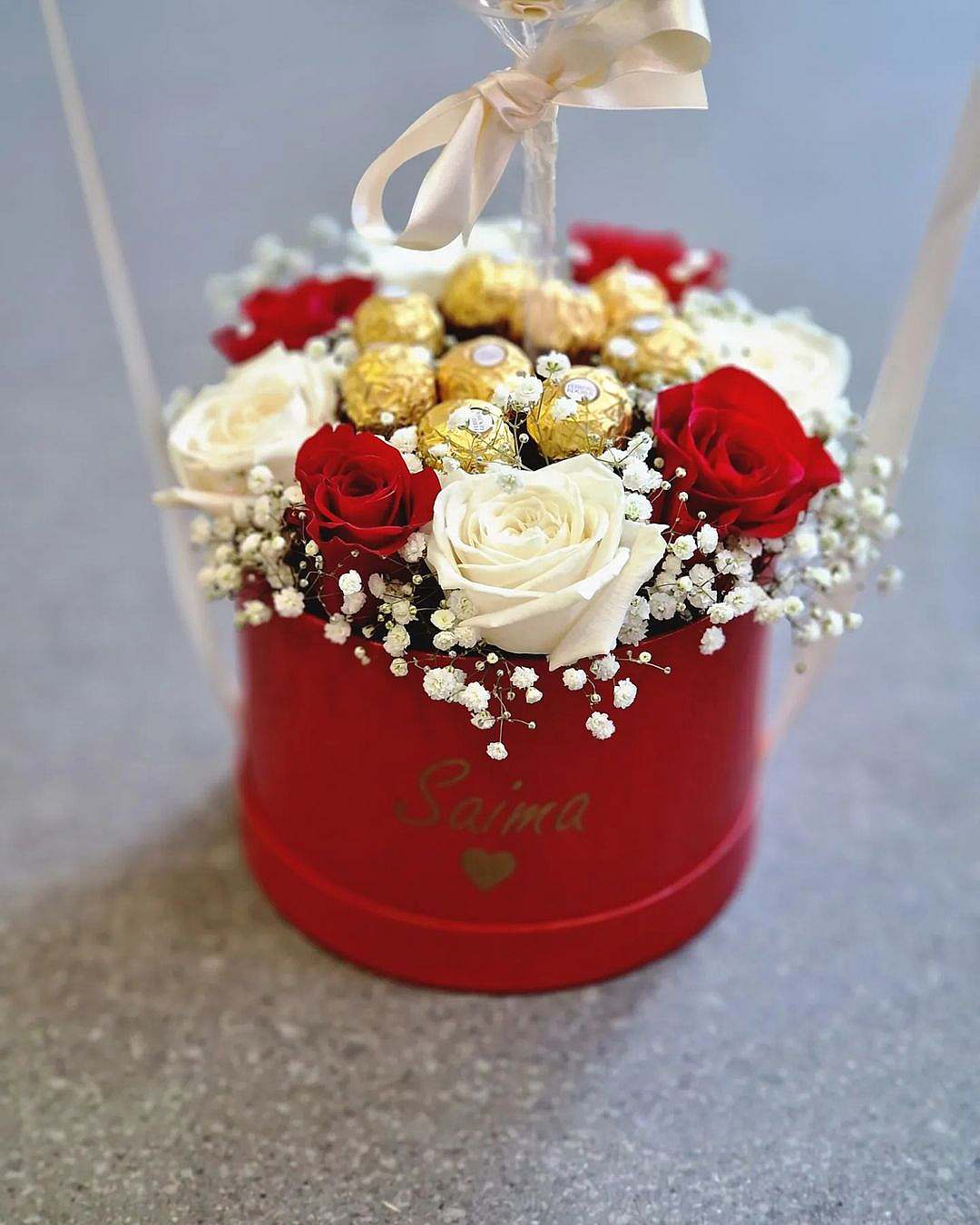 Flowers and chocolates