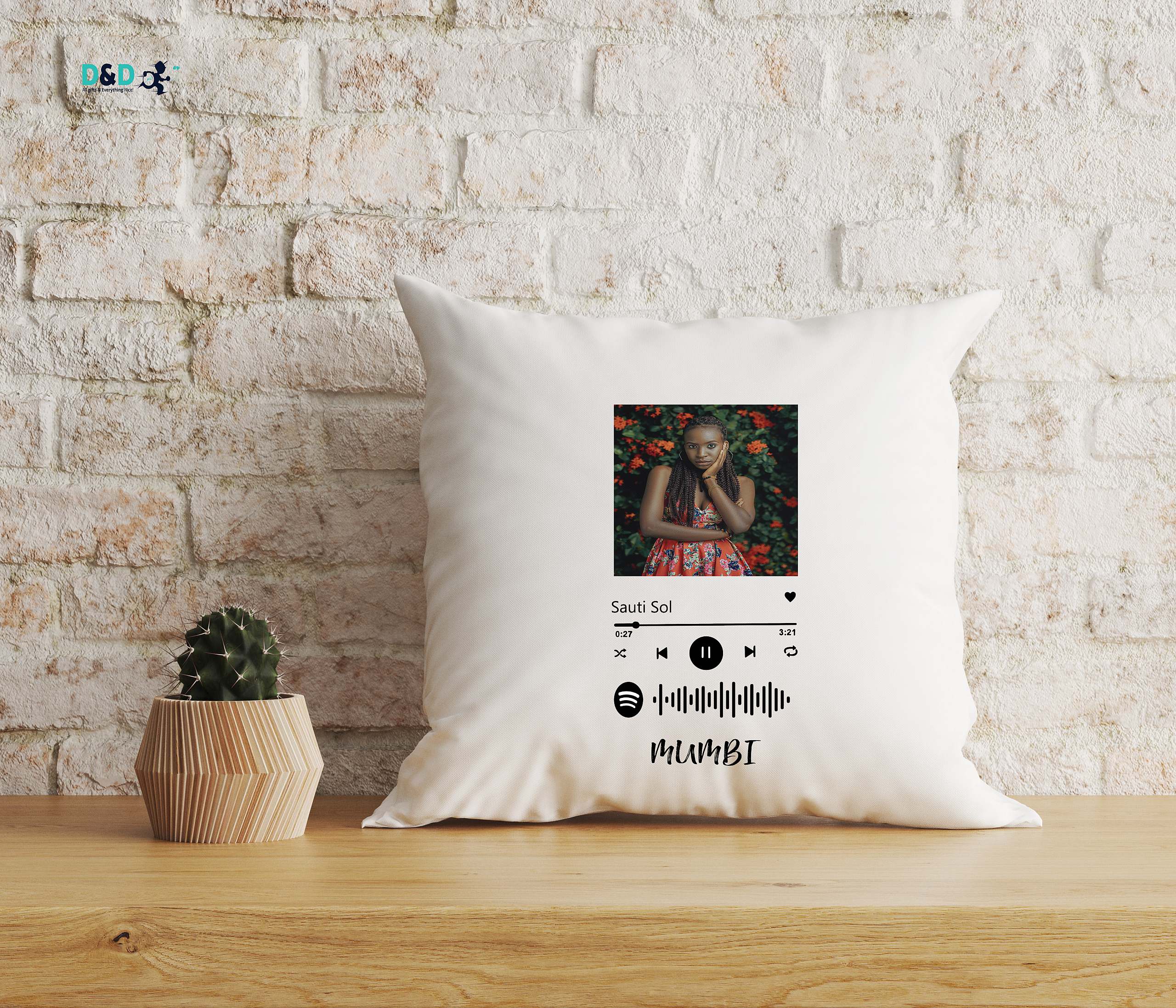 Customized Spotify Throw Pillow