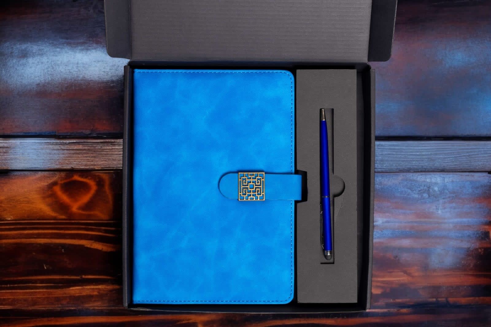Blue Notebook and pen