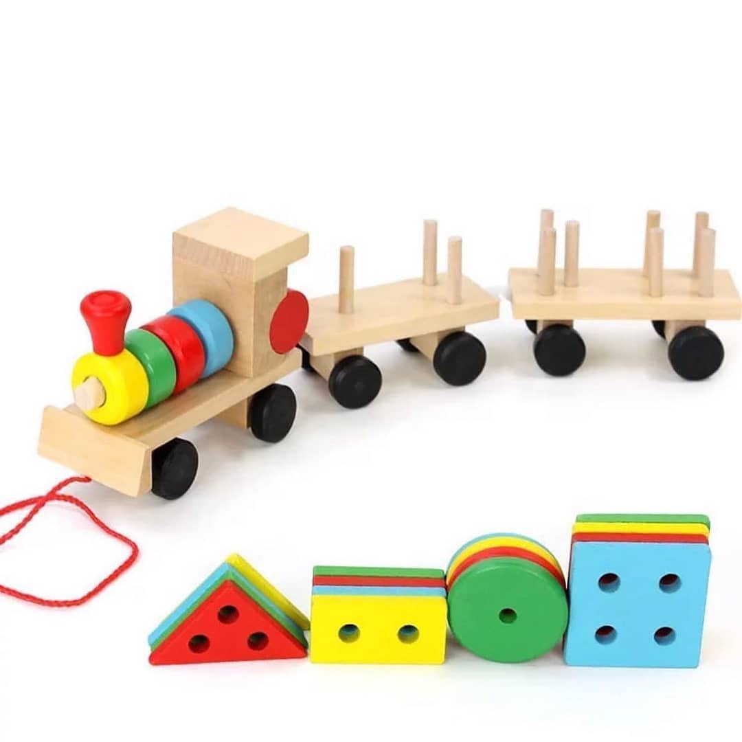 Wooden stacking toys (Train)