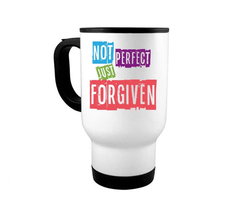 Not Perfect Just Forgiven Travel Mug