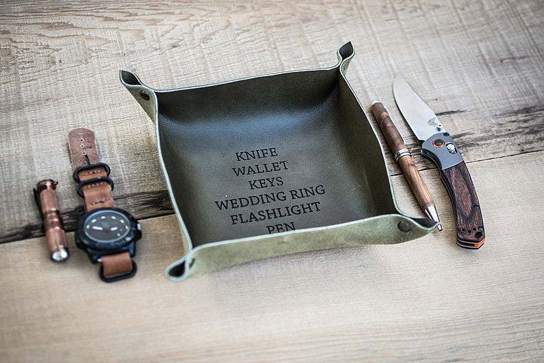 Customized leather tray, valet tray. - Image 3
