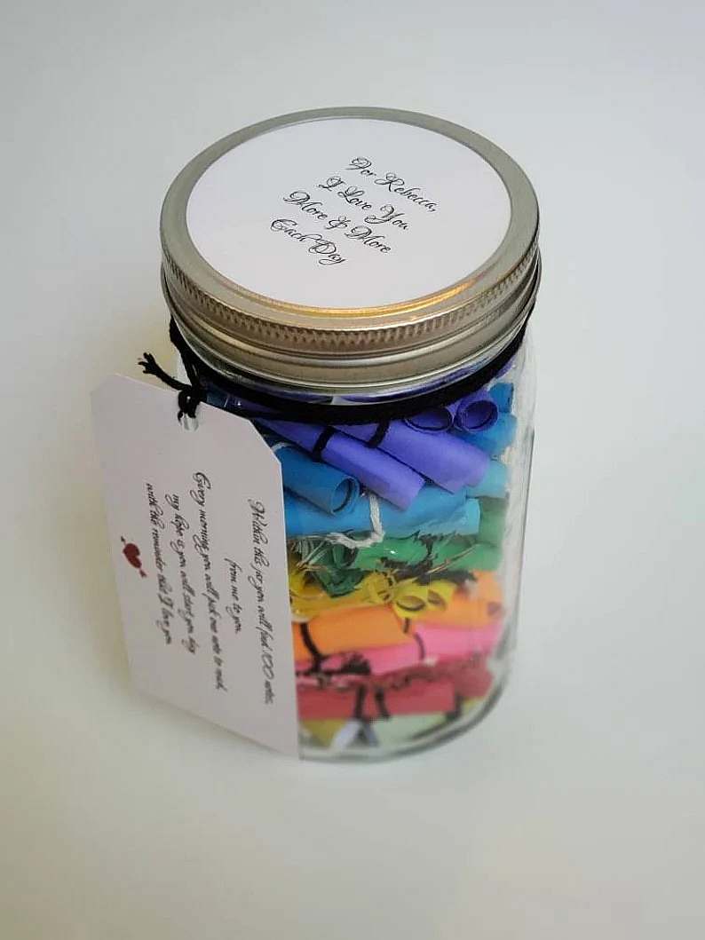 Love jar, Mason Jar, Wish Jar, Message Jar, Date Ideas Jar. - Image 4