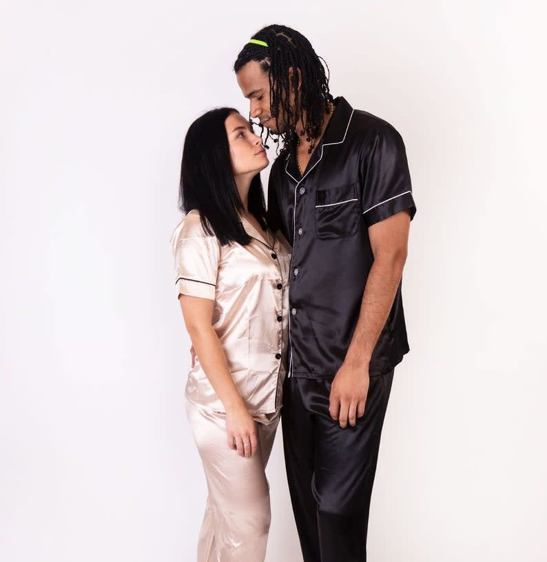 Matching Satin Pajamas for couples, Anniversary Gifts, Wedding Gifts, customized pjs - Image 3