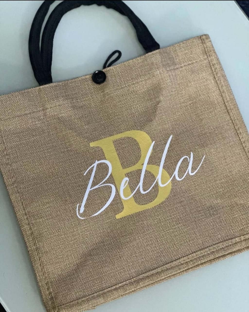 Personalized Jute Tote Bag