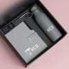 Premium branded corporate gift set in Kenya with notebook, water bottle, pen and key holder
